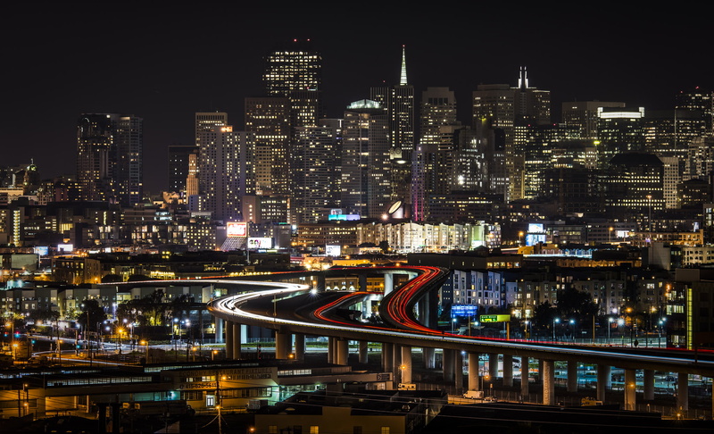 night, San Francisco, 1080P, lights, CA, USA