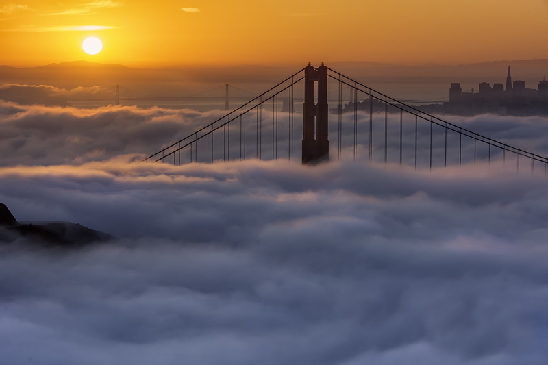 fog, CA, 1080P, San Francisco, dawn, morning