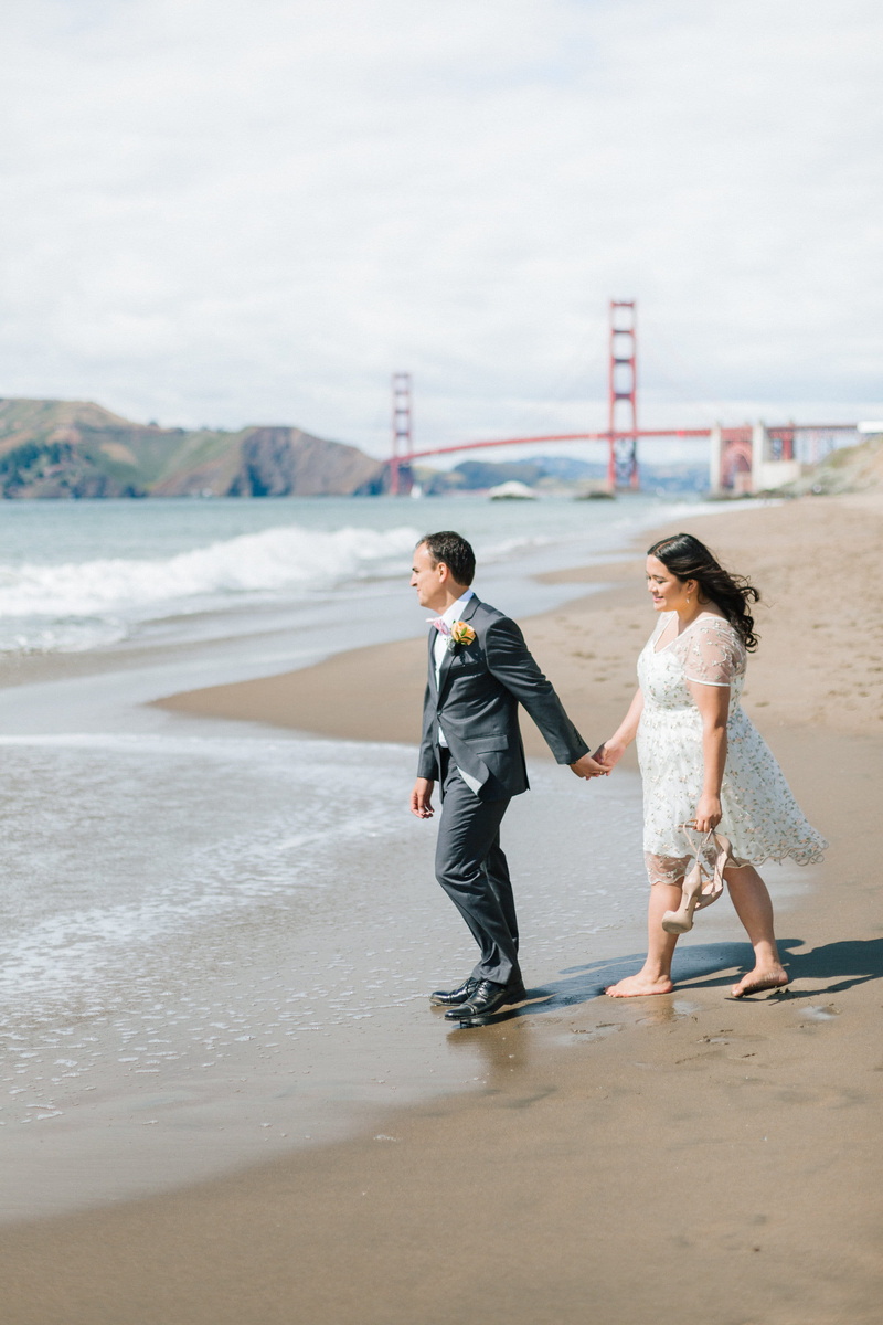 overcoat, sky, people, walking, water, sea, adult, sand, near, ocean, san francisco, outdoors, suit, couple - relationship, women, barefoot, 2K, positive emotion