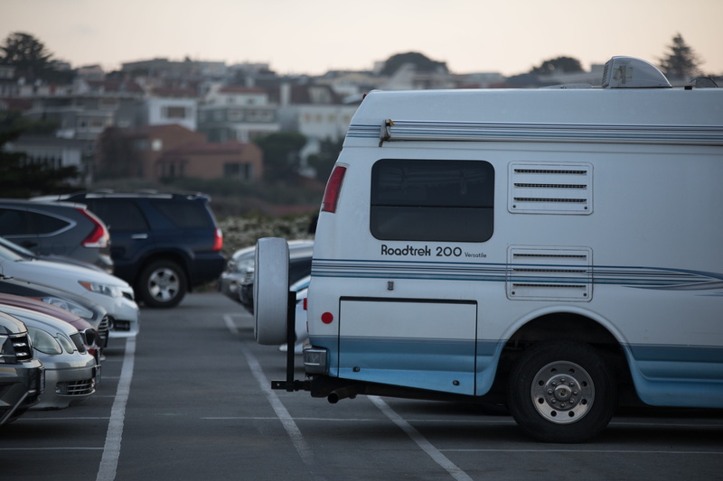 5K, outdoors, roadtrek, vehicle, land vehicle, street, motor vehicle, machine, mode of transportation, sky, architecture, truck, nature, san francisco
