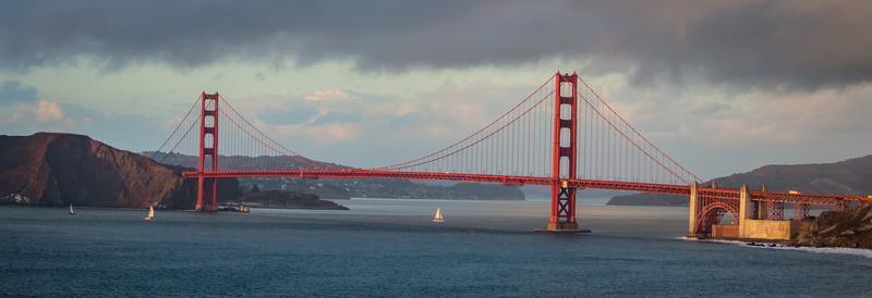 san francisco, city, bridge - man made structure, sea, long, travel destinations, ocean, united states, bridge, golden gate bridge, transportation, hill
