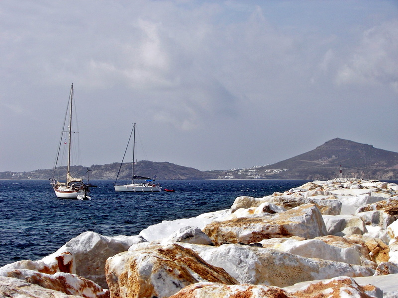 sailor, naxos, solid, greek island hopping, travel, greece, day, scenics - nature, port, marina, nautical vessel, sea, no people, cloud - sky, sailboat