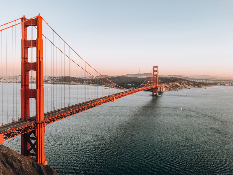 built structure, travel, connection, sausalito, tourism, outdoors, conzelman rd, bridge, bay of water, sunset, sky, sea, city, cityscape, no people, bay