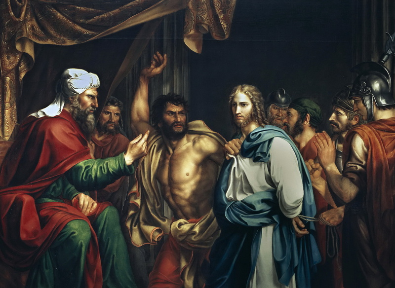 Jose Madrazo, Jesus in the House of Caiaphas, mythology, picture, 1080P