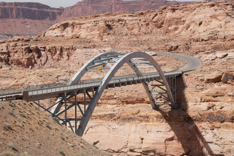 united states, 4K, mountain range, rock formation, land, climate, transportation, travel destinations, hite, bridge, sunlight, travel, connection, formation