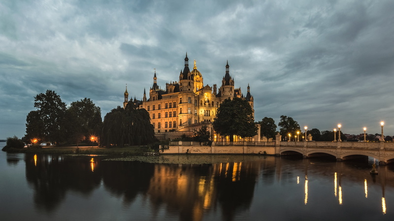 europe, dusk, evening, cloud - sky, travel destinations, the past, no people, river, bridge - man made structure, city, government, castle, built structure