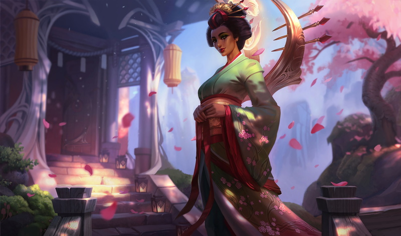 4K, Karma (League Of Legends), Kimono, Girl, Oriental, League Of Legends, Video Game