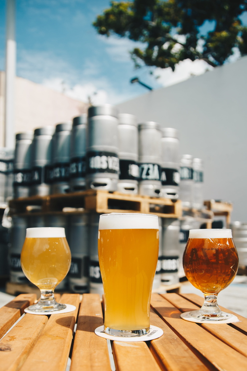 brewery, serving size, alcoholic beverages, drink, lager, day, foam, beer - alcohol, focus on foreground, household equipment, table, taste, close-up, assorted