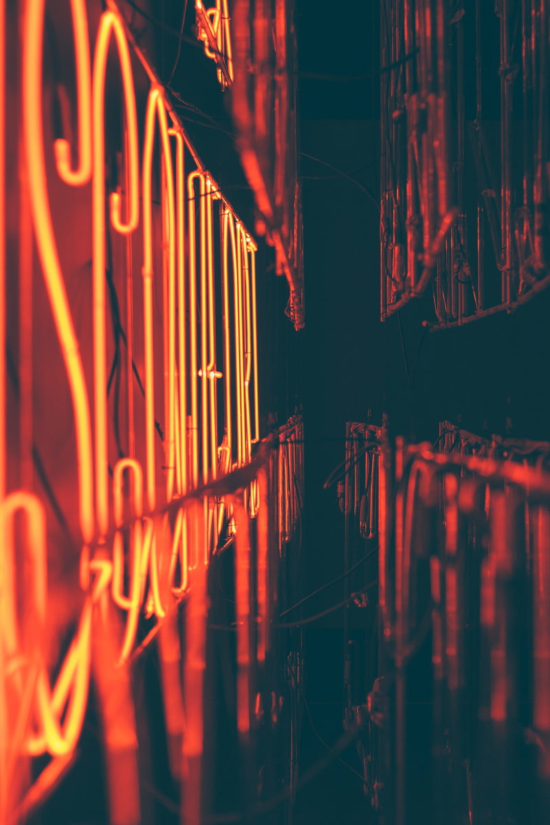 close, shallow, built structure, reflection, western script, focus, 5K, glass - material, lights, text, sign, neon, film industry, nightclub, signage