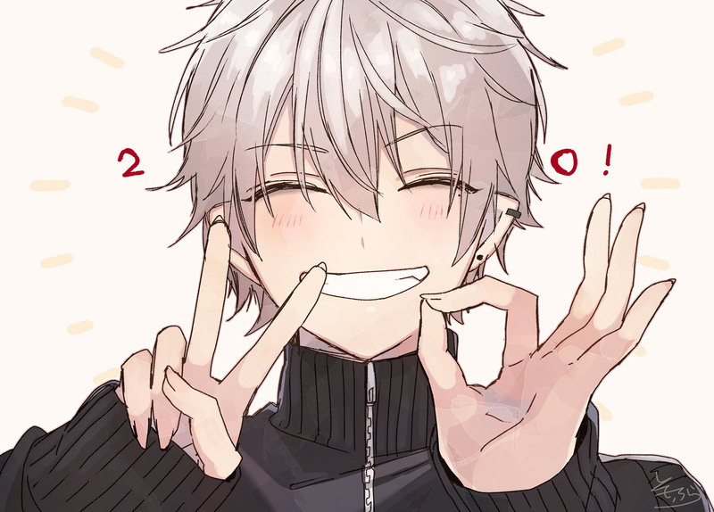 anime boys, smiling, anime, 2K