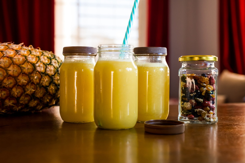 2K, jackfruit, food and drink, potted plant, straw, produce, vase, dish, focus on foreground, smoothie, milk, pottery, drinking straw, healthy eating