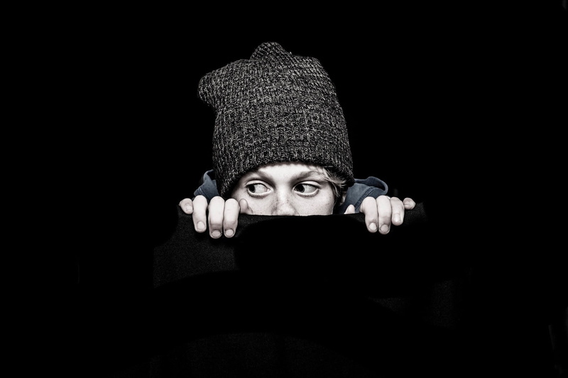 human hand, looking at camera, human face, gray, dark, studio shot, exciting, crook, women, indoors, tough, body part, fear, hand, black background, close-up