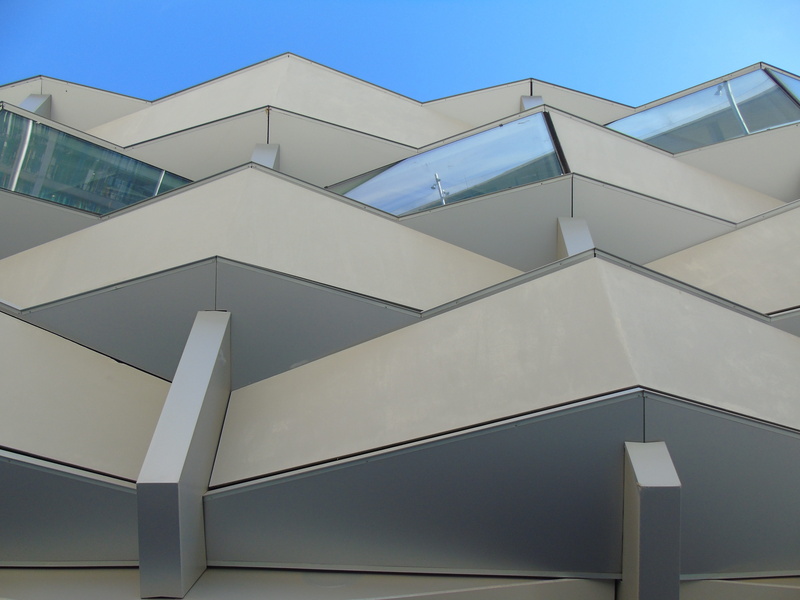 outdoors, office, 5K, shape, saragossa, geometric shape, window, building, nature, skyscraper, glass - material, structure, windows, apartment, tower