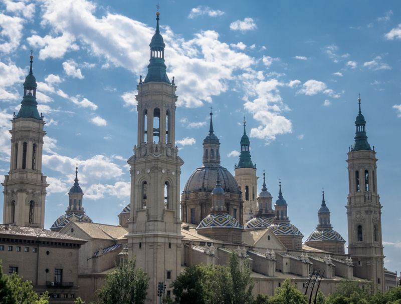 travel, city, architecture, cathedral, nature, spire, mosque, built structure, day, architecture And Buildings, tower, Saragossa, tourism, belief, outdoors