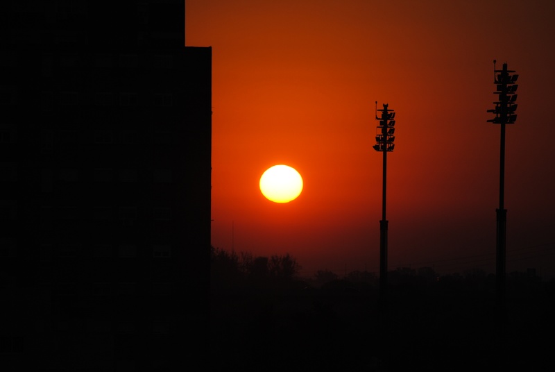 street, technology, city, built structure, sunset, 4K, dawn, architecture, saragossa, silhouette, scenics - nature, orange Color, tranquility, nature