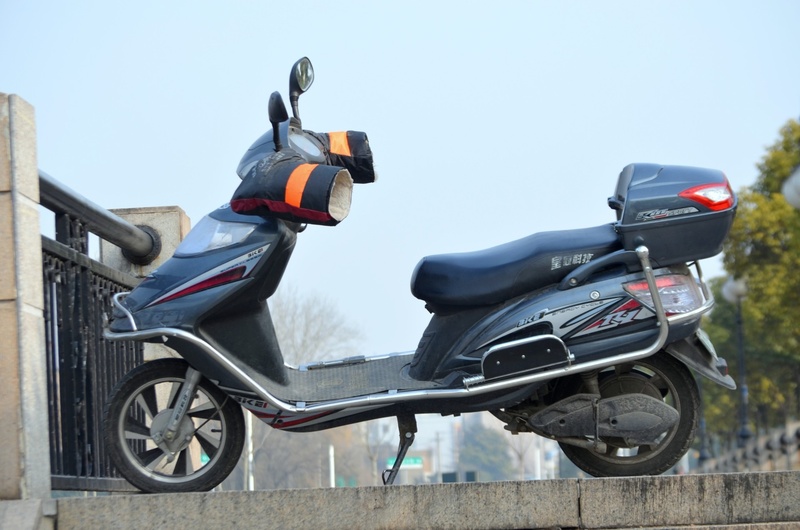 nature, scooter, side view, 1080P, outdoors, sitting, electric bike, physical impairment, riding, differing abilities, e-bike, clear sky, motorcycle, motor scooter