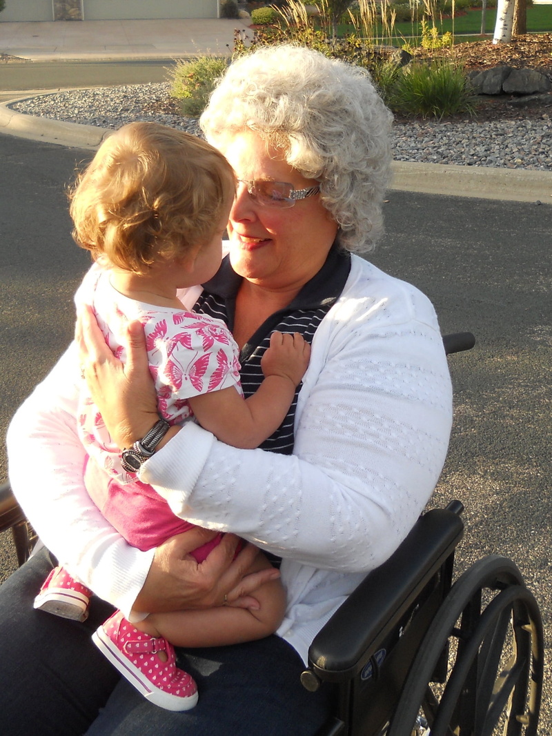 females, 1080P, real people, two People, childhood, lifestyles, innocence, wheelchair, sitting, child, outdoors, leisure activity, hairstyle, people, senior