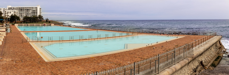 tranquility, cape town, tourism, nature, pool, architecture, travel destinations, pavilion, day, sea, 8K, water, sport, no people, sea point, land, sky