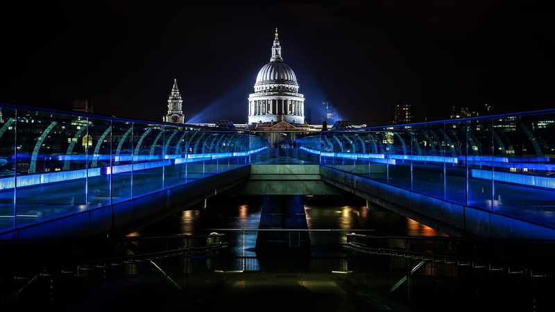 city, tourism, sky, no people, urban area, 1080P, night, lighting, reflection, illuminated, architecture, connection, place of worship, dome, government