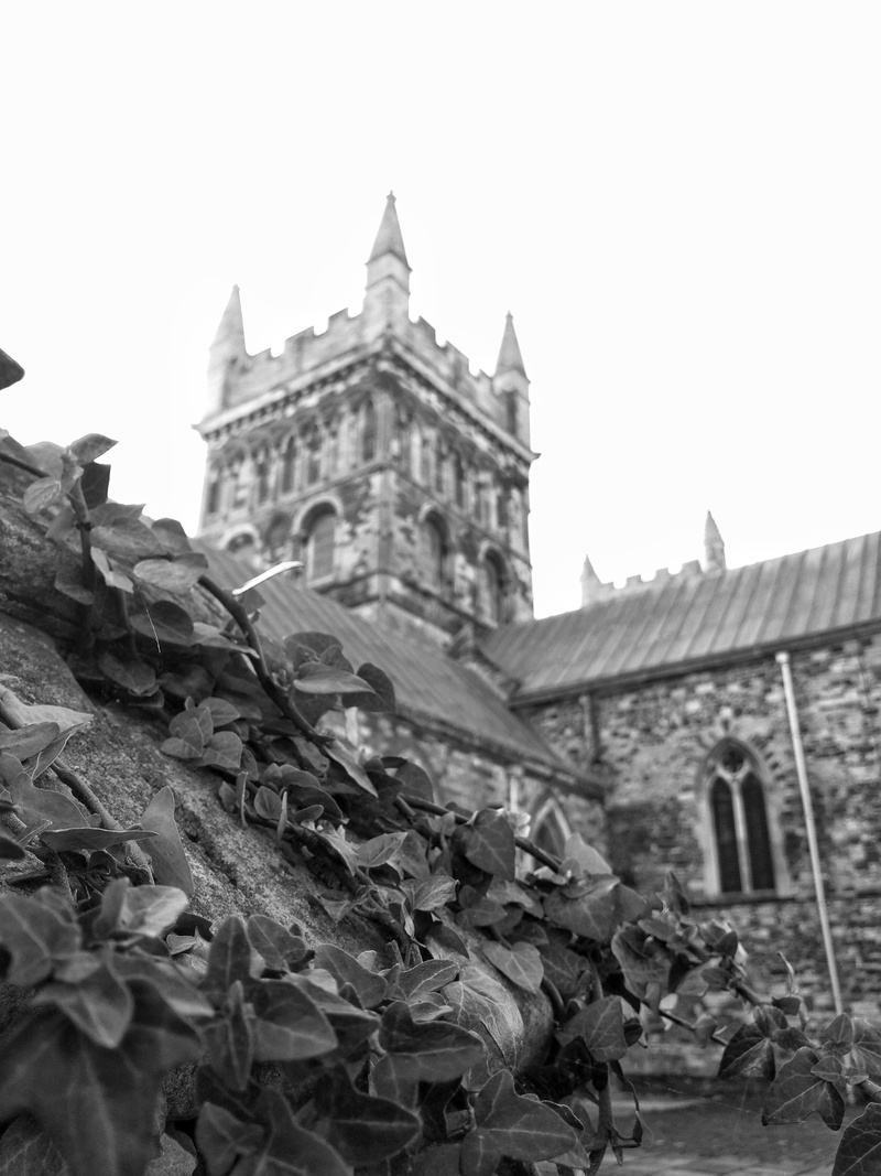 religion, day, city, building exterior, black, built structure, 4K, the past, landmark, travel, monochrome, place of worship, church, dorset, worship