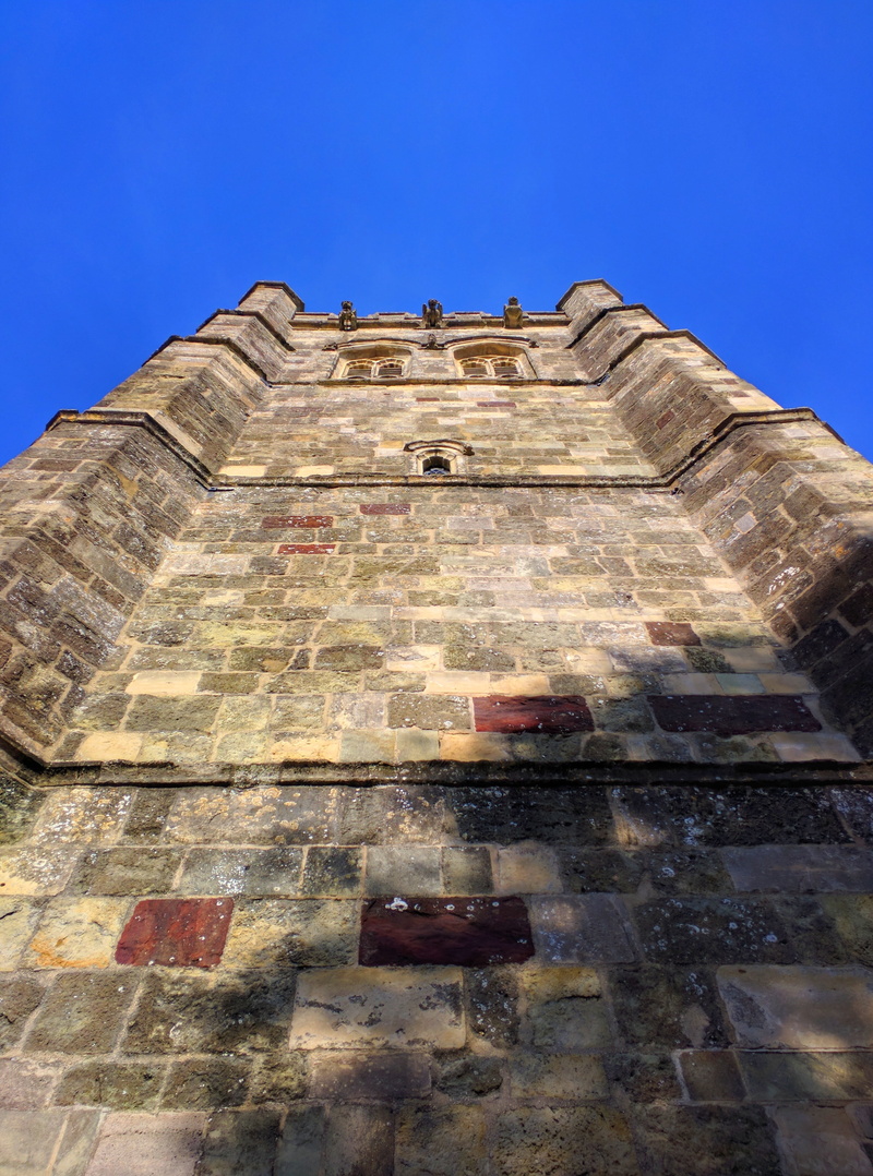 structure, stone, outdoors, anglican, blue, church, architectural, medieval, tourism, tower, dorset, wimborne, ancient civilization, building exterior