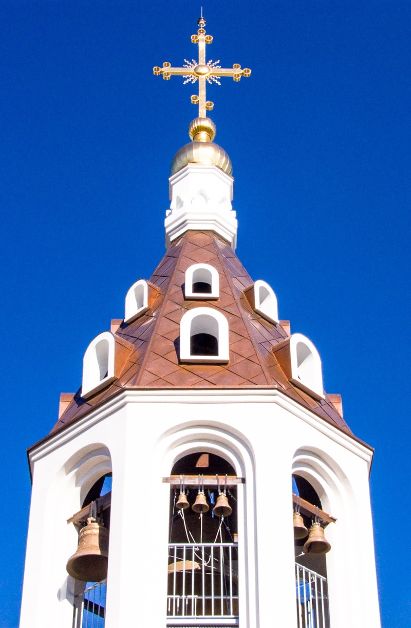 cruz, moscow, low angle view, tower, spire, building, dome, nature, parish, arch, 1080P, city, building exterior, sky, spirituality, built structure, russia