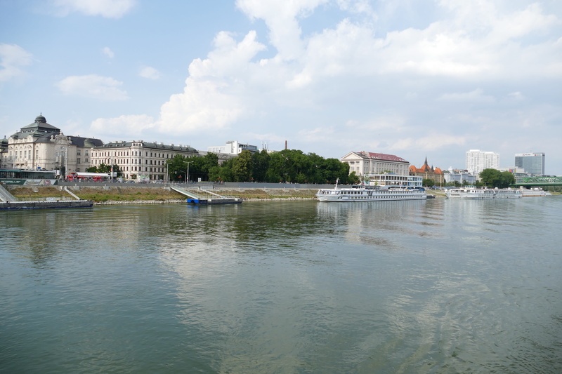 sky, neustadt, tree, bratislava, architecture, outdoors, built structure, river, day, building exterior, city, river cruise, historically, ship, no people