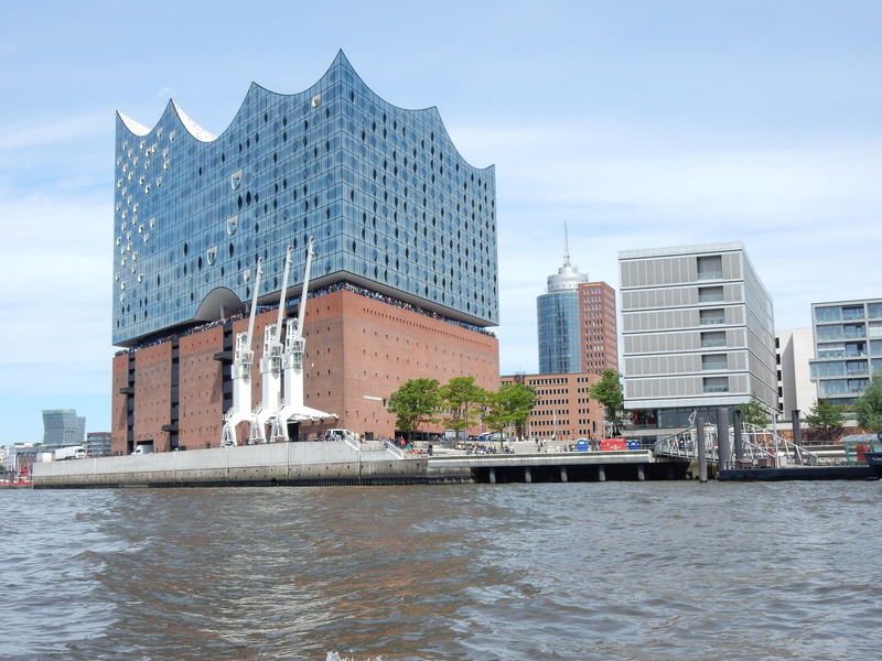 tower, water, elbe philharmonic hall, river, built structure, nature, office building exterior, day, city, port city, office, architecture, waterfront