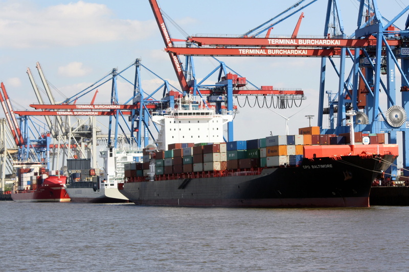 industry, nautical vessel, freight transportation, port, water, business, harbor, transportation, hamburgensien, container, ship, hamburg, pier, container ship