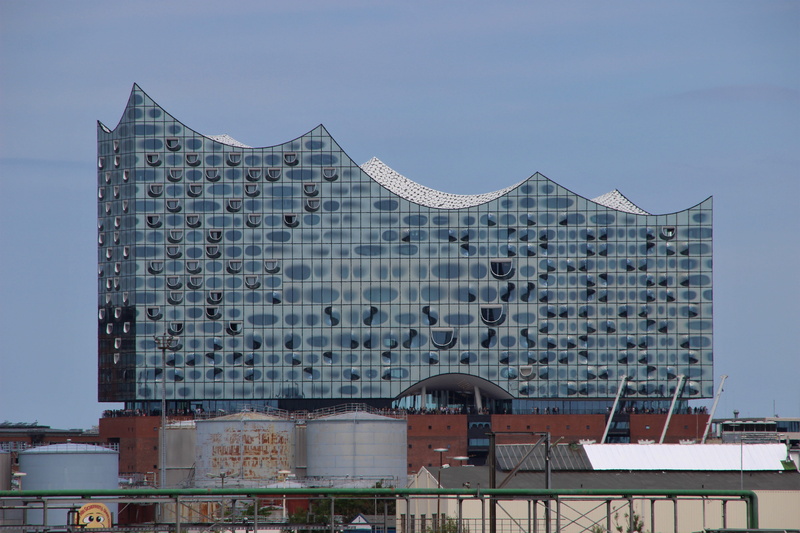 nature, hamburg, hanseatic city, location, building, day, germany, port, glass facade, architecture, house, modern, concert hall, no people, harbour city