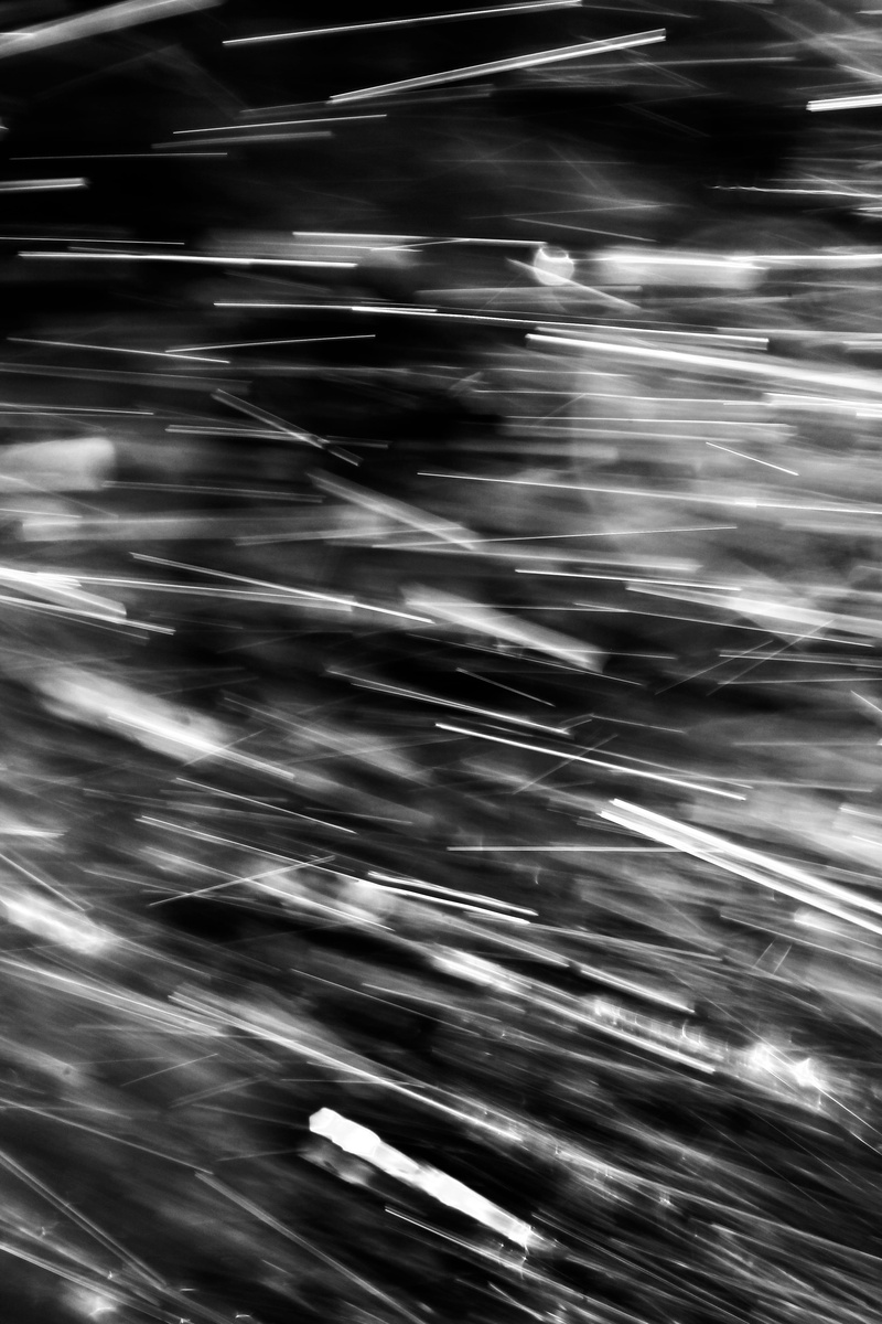 blurred motion, close-up, motion, rainy, texture, astronomy, shiny, purity, backgrounds, speed, rain, canon, outdoors, black and white, reflection, greyscale