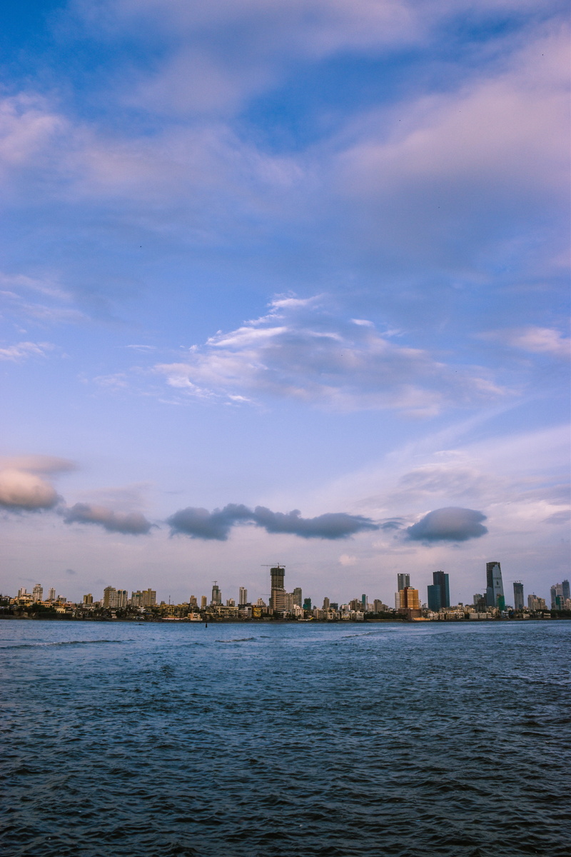 5K, waterfront, urban skyline, clouds, building exterior, mumbai, cloud - sky, dusk, sunset, landscape, nature, skyscraper, built structure, outdoors
