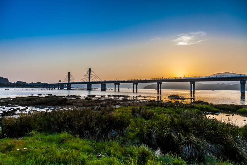 5K, summer, river, maritime, tranquility, built structure, tranquil scene, water, Spain, bridge, Sky, Travel, bridge - man made structure, land, connection
