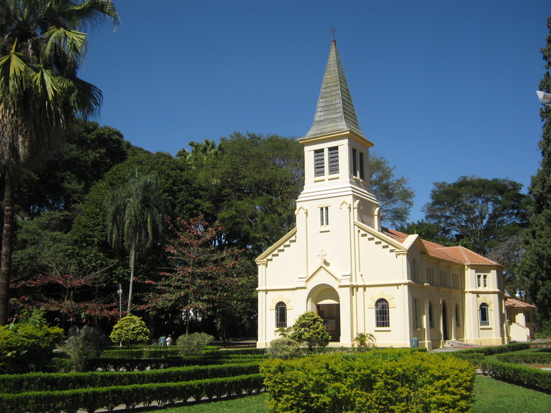 building exterior, São Paulo, exterior, outdoors, tower, igreja, spirituality, brasil, São José Dos Campos, town, plant, growth, nature, religion, tree