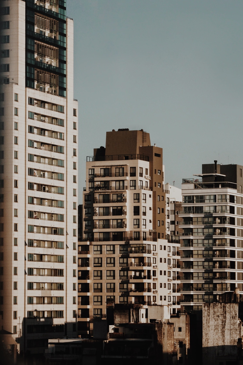 tall - high, town, outdoors, low angle view, metropolis, no people, location, white, housing, apartment, land, rise, high, day, palermo, buenos aires, built structure