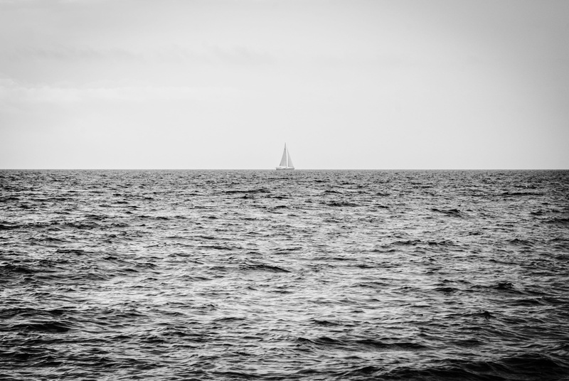 yacht, luxury, ripple, middle, monochrome, out at sea, sea, sailing ship, sail, background, horizon over water, scenics - nature, sailboat, transportation