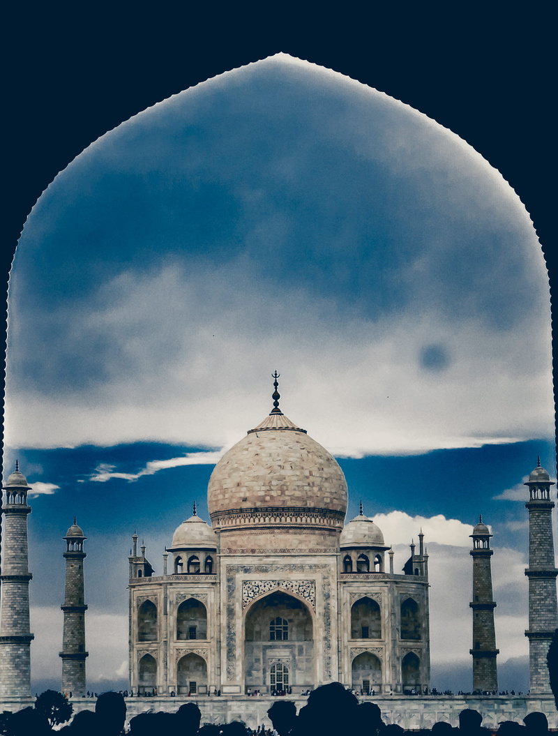 taj, 2K, building exterior, dome, epic, sky, travel, built structure, no people, arch, history, building, city, low angle view, india, the past, nature