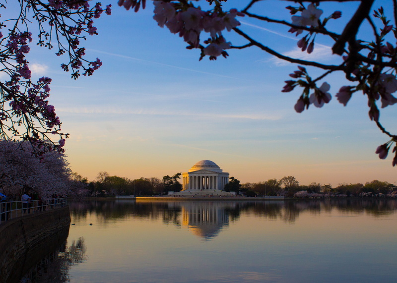 architecture, 2K, belief, water, washington, tidal basin, government, built structure, tourism, sky, religion, no people, waterfront, reflection, sunset