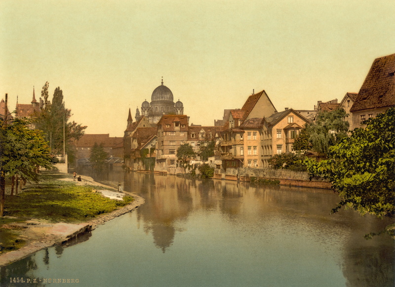 fog, plant, cultures, famous Place, outdoors, sky, history, reflection, 2K, religion, river, no people, building exterior, water, pegnitz, travel destinations