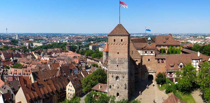 sky, residential district, Castle, built structure, aerial, knights castle, historically, nature, the past, panorama, village, brown, city, 4K, outdoors