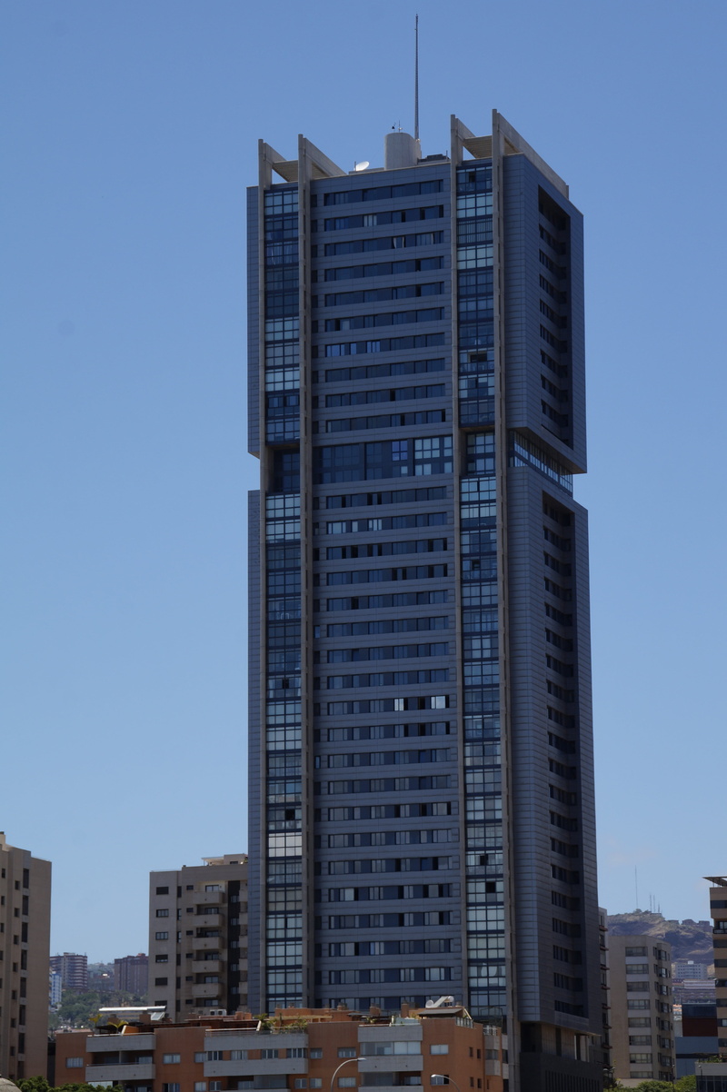 blue, window, apartment, tower, facade, santa cruz, tall - high, no people, nature, clear sky, high rise office building, financial district, 5K, office building