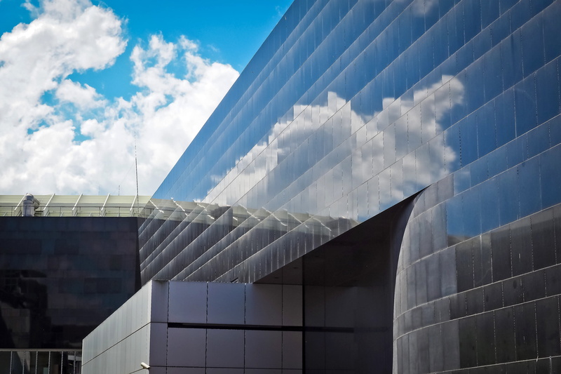 modern high rise building, glass - material, modern architecture, low angle view, nature, glazing, glass facades, Architecture, high, built structure, sunlight