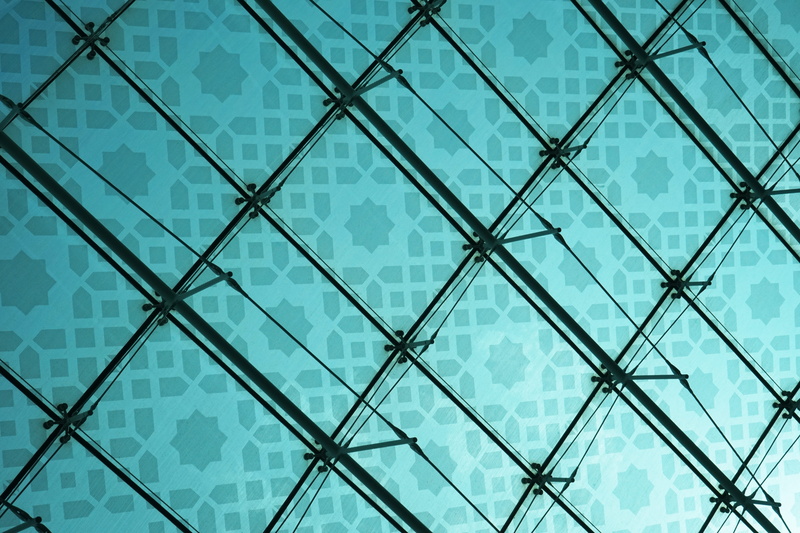 grid, glass, facade, turquoise colored, pattern, glazing, blue, full frame, architecture, close-up, tile, geometric shape, swimming pool, dubai international airport