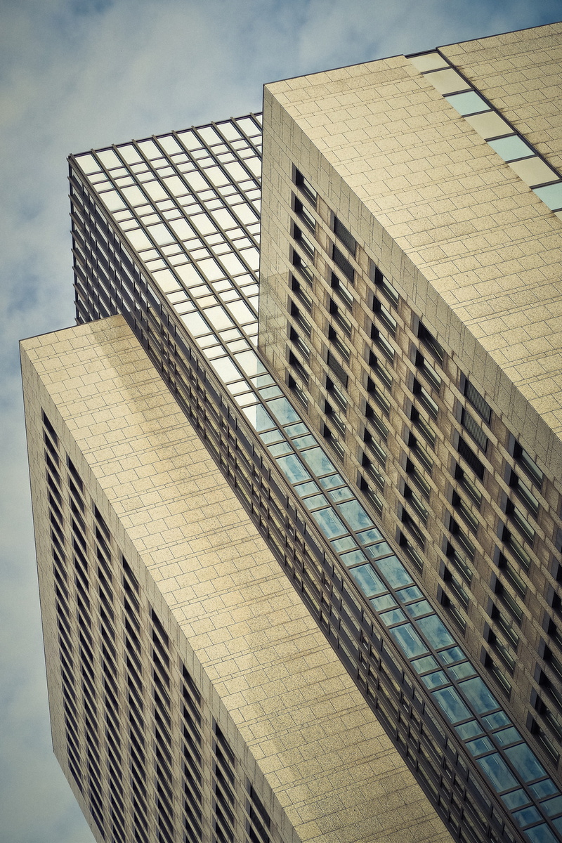 modern architecture, reflection, skyline, city, modern building, building, cloud - sky, blue sky, facade, window, Glass, office building exterior, blue