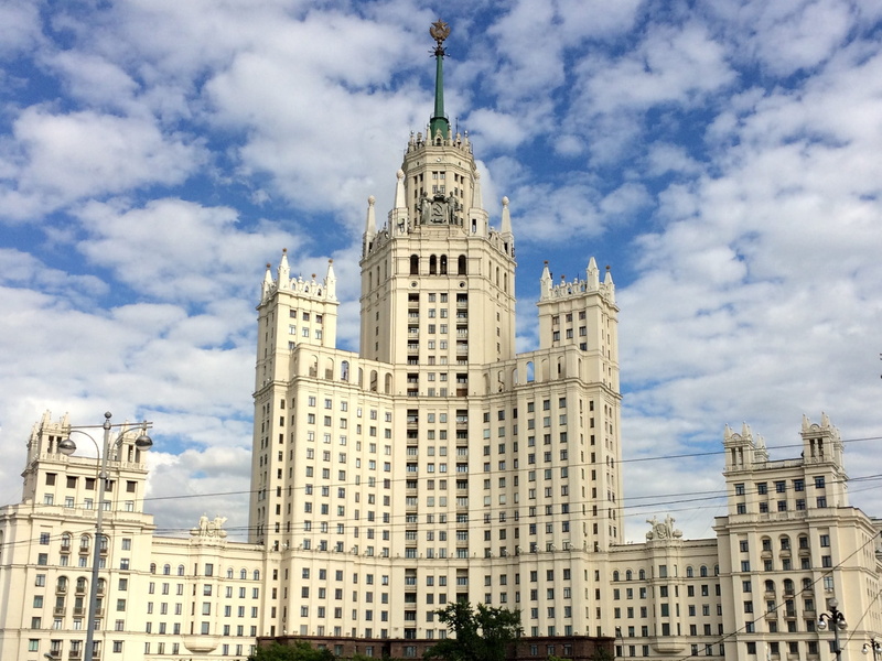 sky, tall - high, 1080P, built structure, cloud - sky, Seven Sisters, building exterior, history, tourism, multistory building, gothic style, architecture