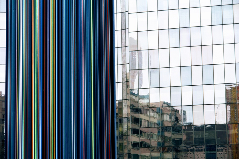 sky, architecture, building, no people, curtain, window, paris, office building exterior, pattern, glass - material, transparent, city, nature, building exterior