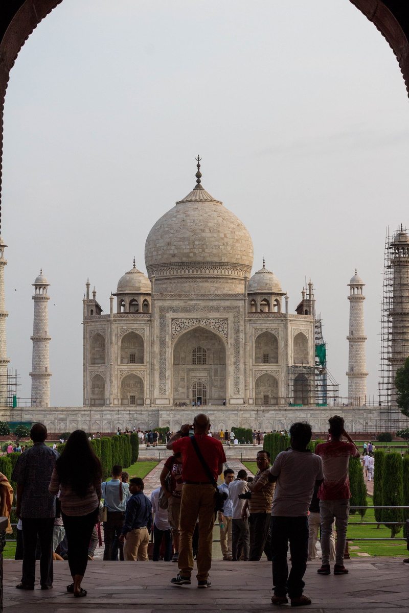 large group of people, human, history, agra, footwear, steeple, taj mahal, built structure, tourism, mosque, real people, building exterior, travel destinations