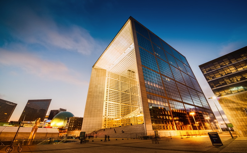travel destinations, Building, Paris, modern, office building exterior, low angle view, Gorgeous, tall - high, glass - material, no people, financial district