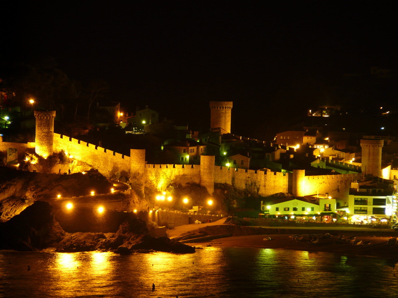 romantic, travel destinations, river, building exterior, spain, illuminated, village, tourism, reflection, holiday, fishing, history, water, transportation