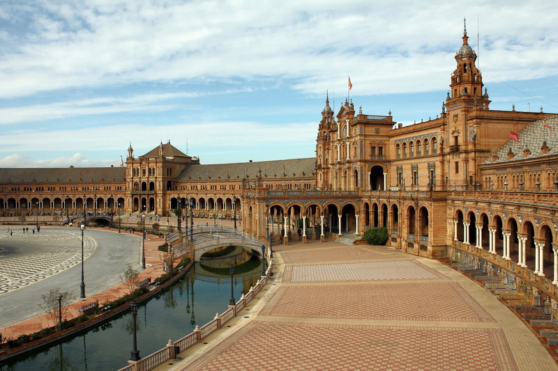 architecture, built structure, 1080P, cathedral, famous, day, landmark, culture, maria luisa park, nature, historical, photo, palace, travel destinations